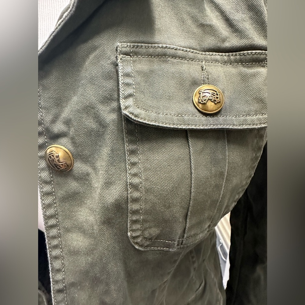 Chaps Olive Green Utility Jacket - Picture 2 of 4